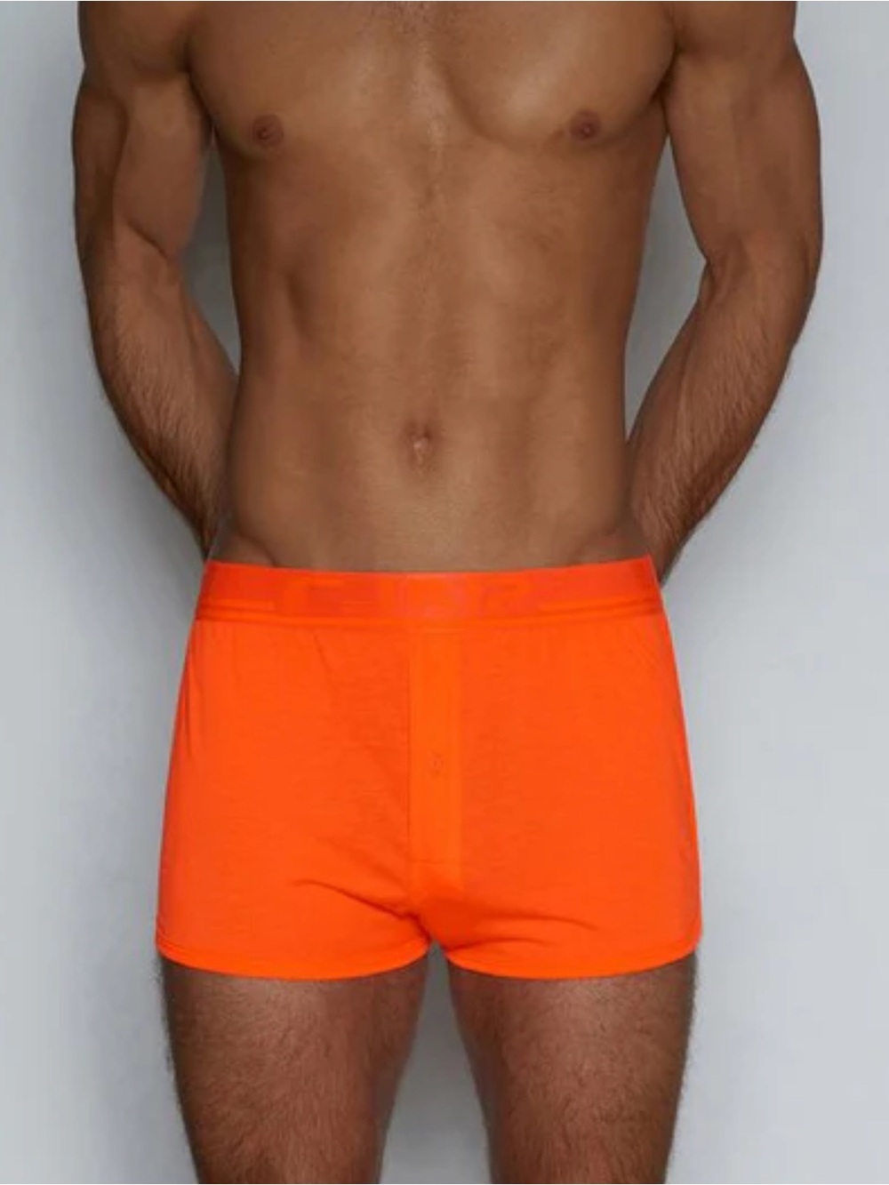 C-IN2 Men's Super Bright Orange Stretch Boxer Briefs